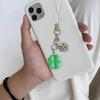 Multipurpose Lucky Charm Keychain Four Leaf Clovers Design Phone Hanging Ornament For Phone Accessories Gifts