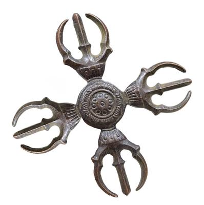 Ritualgegenstände, Amulette, Vajra, Karma, Kreuz, Dreizack, fünfzackiger Vajra, fünfzackiger Vajra, Esoterischer Buddhismus, Talisman, Glücksbringer, Schutz