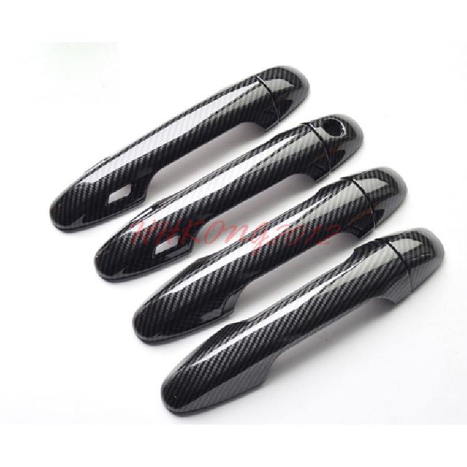 Carbon Fiber ABS Car Door Handle Cover Trim *4 For Toyota Highlander