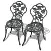 Chaises de bistro - vidaXL - Aluminium coulé - 2 pcs - Vert - Résistant aux intempéries