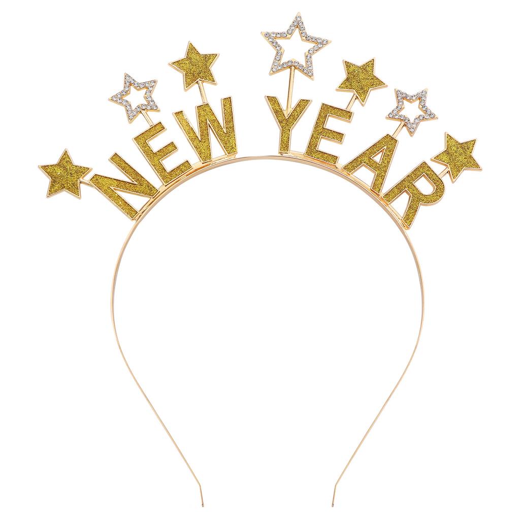 Holiday Headwear Adjustable Rhinestone Headband New Year Headband Sparkling Christmas Headpiece For New Year'S Eve Special