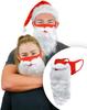 Weihnachtsdekoration 3D-Weihnachtsmann-Bartmasken für Erwachsene, Unisex, lustige wiederverwendbare Gesichtsbedeckung mit Weihnachtsmannbart für Weihnachts-Cosplay-Party
