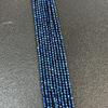 5 String, Blue Plated Glass Seed Beads 2mm/3mm, 38cm Strand, Dainty Loose Beads for DIY Minimalist Y2K Bracelet Layering Necklace Jewelry Making