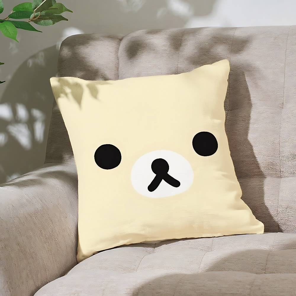 Cute LrilakkumaS Kawaii Pillow Case Cushion Cover Soft Cute Throw Pillow Case For Car Sofa Pillowcase Polyester With Zipper