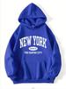 Unisex 2025 New York Casual Hoodie - Fashionable & Comfortable Loose Sweatshirt for Couples