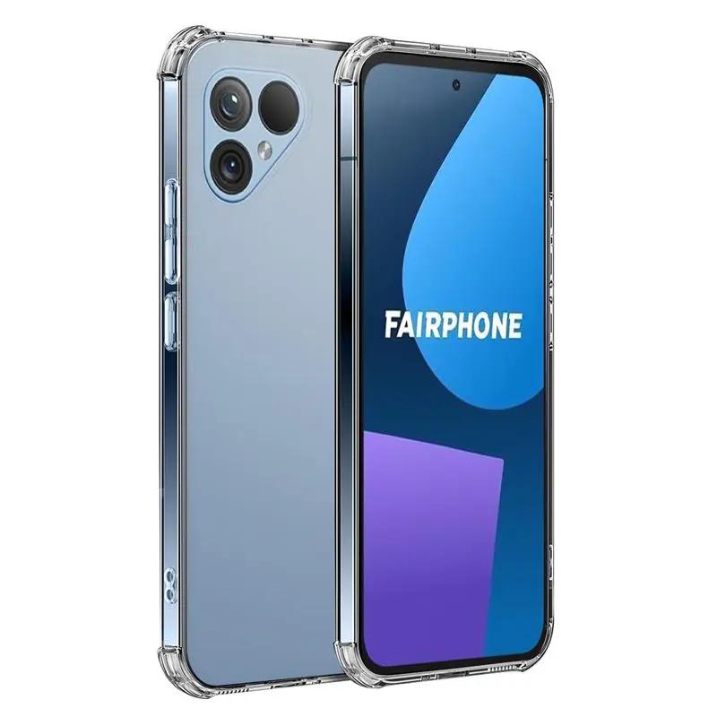 

Four-Corners Shockproof Transparent TPU Case for Fairphone 6 5 Protective Cover Clear Capa Coque Fundas Fairphone 6