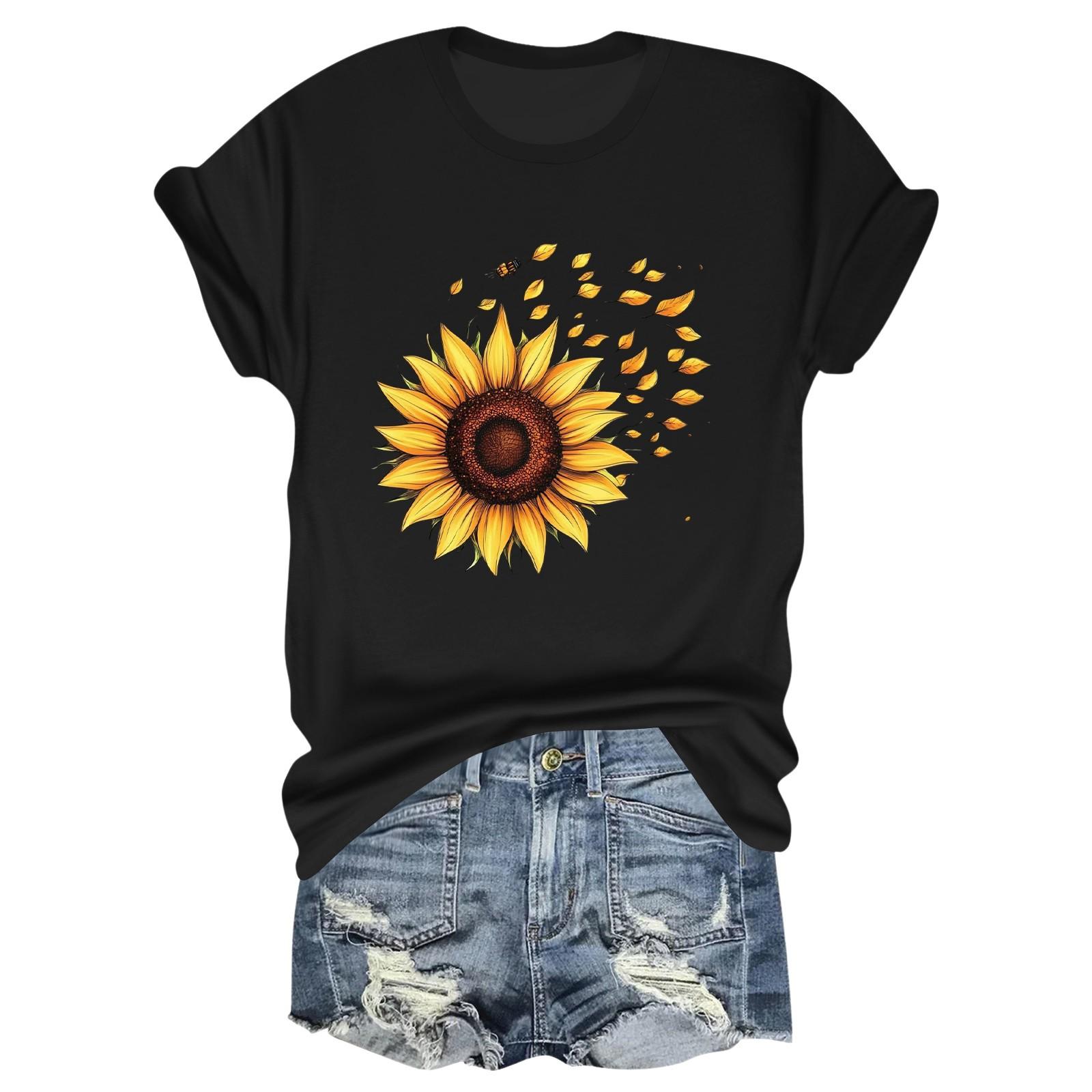 

Женская модная футболка с круглым вырезом и коротким рукавом, пуловер S чёрный