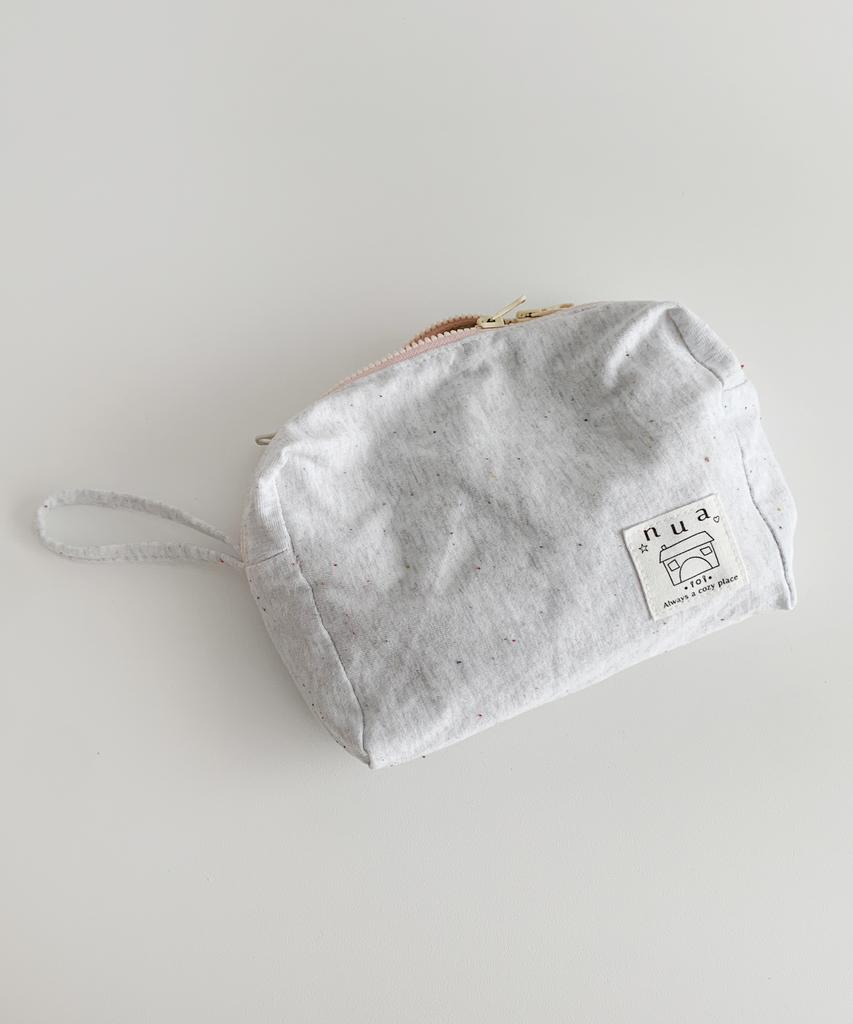 Nuaname Melange Ground Dual Zipper Pouch