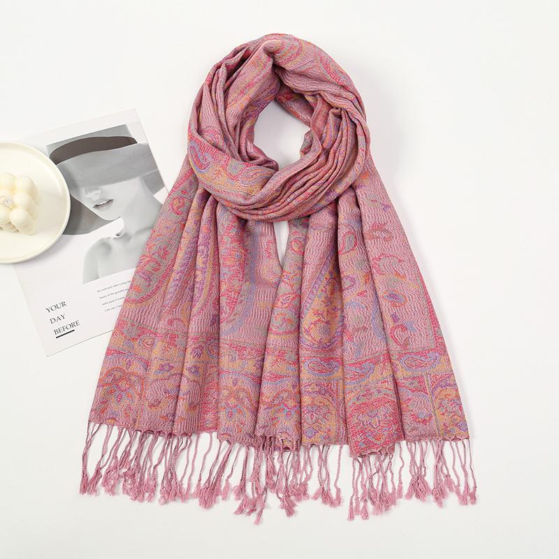 Foulard Paisley Imprime Design Hijabs Pour Femme Cachemire Pashmina Chale Dame Enveloppement Chaud Hiver Foulards Femme