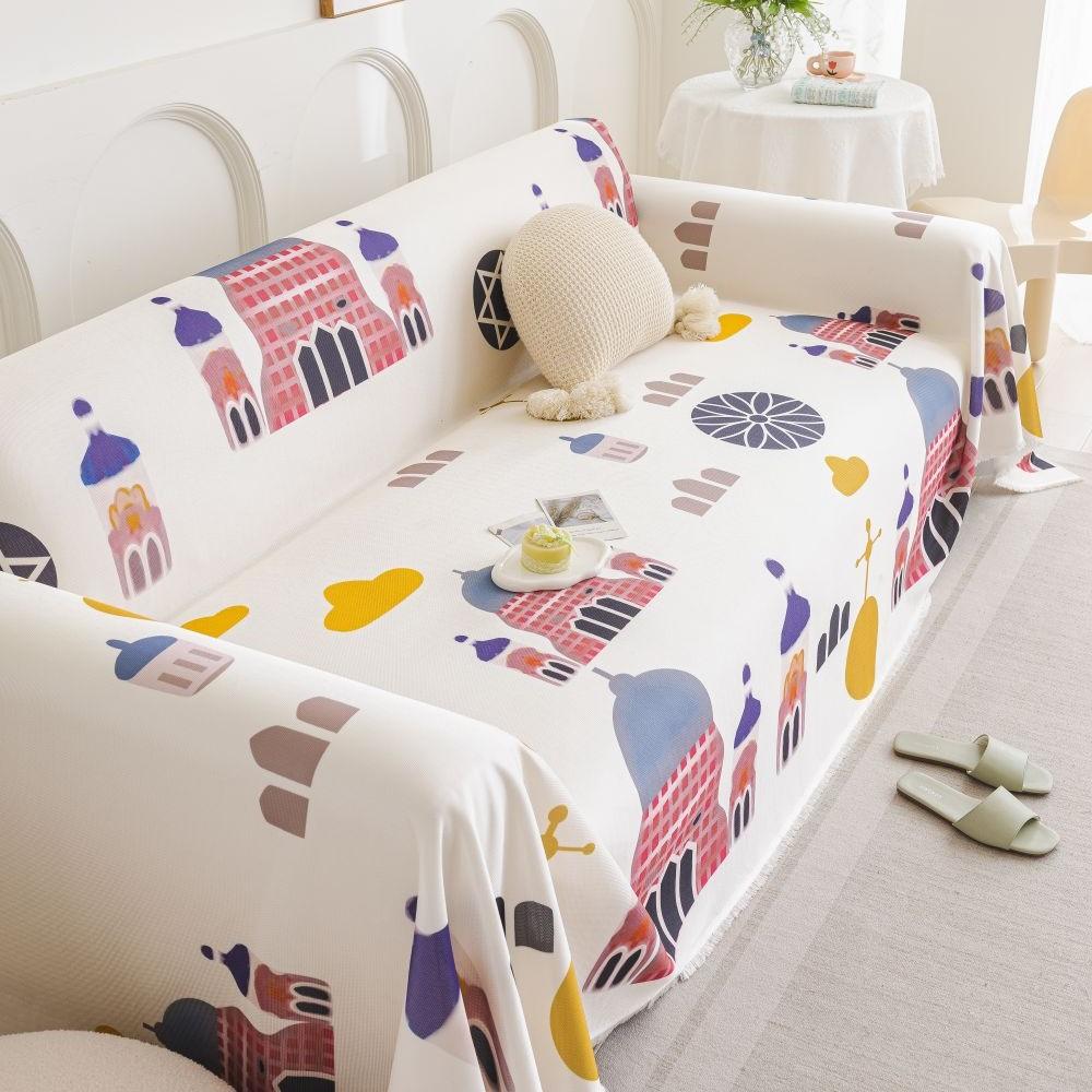 Living Room Sofa Mat Throw Blankets  Summer Ice Silk Sofa Towel Camping Picnic Blanket Cover Sofa Cover