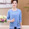 2PCS Spring/SummerAutumn Women's Knitted Cardigan Sweater + Short Sleeve Knitted T-Shirt Two Piece Set Plus Size Open-front Knitted Jacket