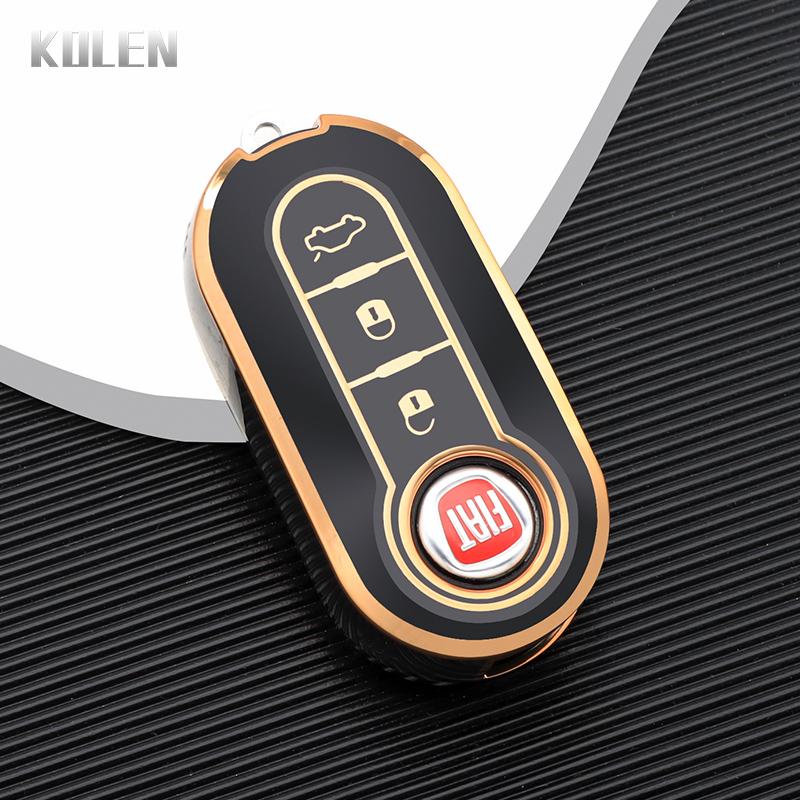 Husă Carcasă Pliabilă Cheie Auto TPU Fob Pentru FIAT 500 Ducato panda Punto 500L lancia musa Pentru Citroen jumper Pentru Peugeot Boxer