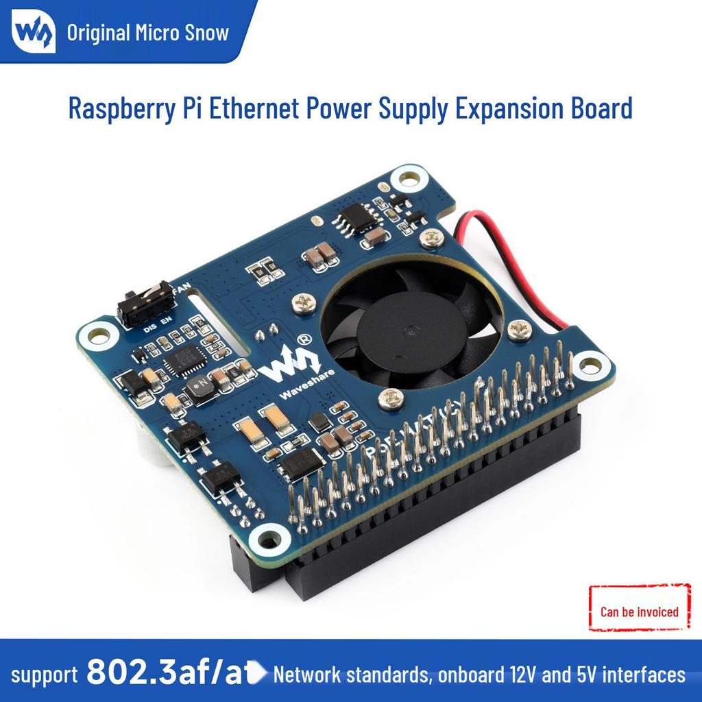 Raspberry Pi 4 Ethernet POE Power Supply Board, 802.3af/at Standards Compatible