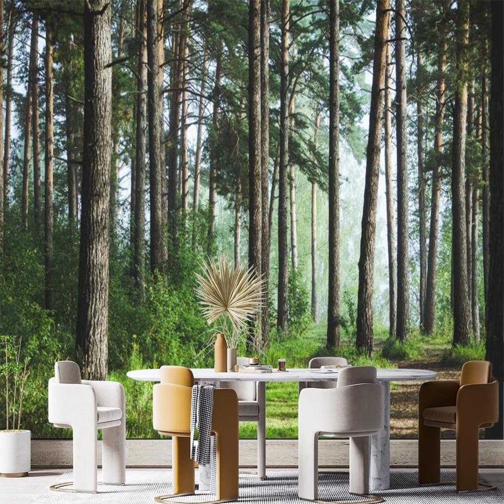 Forest Wallpaper Fresh Green Tree And Road Wall Mural Living Room Bedroom Kids Room Landscape Wall Murals