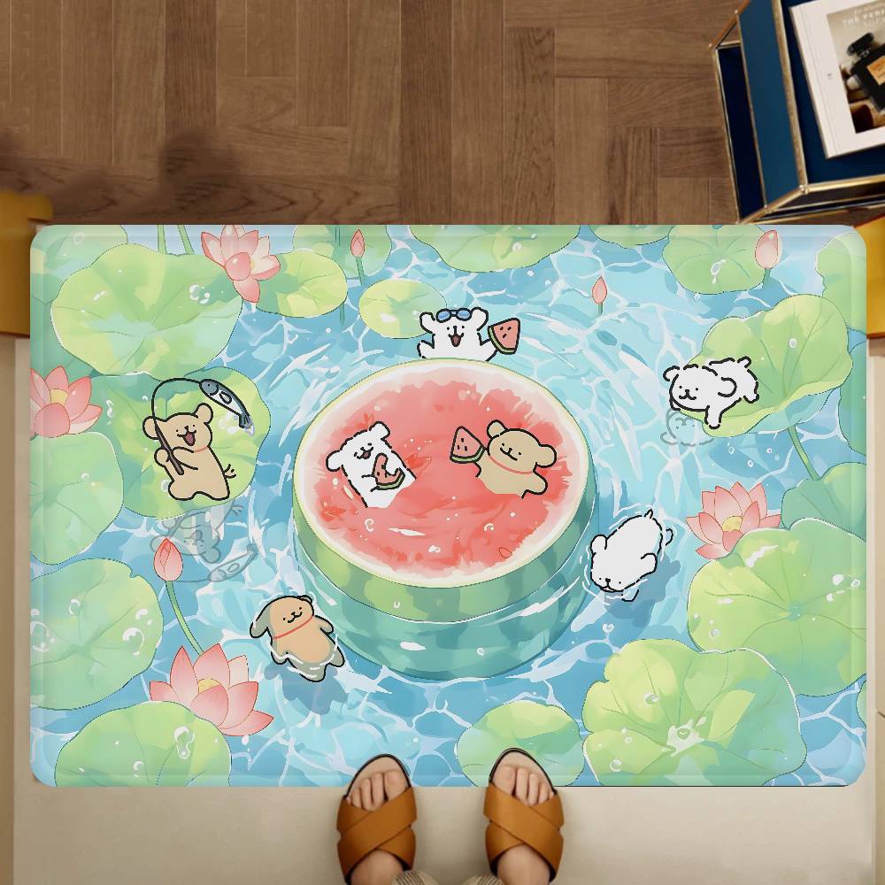 

Pop Maltese Anime Cute Dog Door Mat Nordic Style Bedroom Living Room Doormat Home Balcony Anti-Slip Alfombra 40x60cm