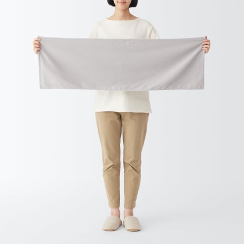 MUJI Pile Weave 2-Piece Long Towel, Set of 4, 34 X 110cm, Gray/Extremely Thin, Long Towel, Easy To Dry 84252297