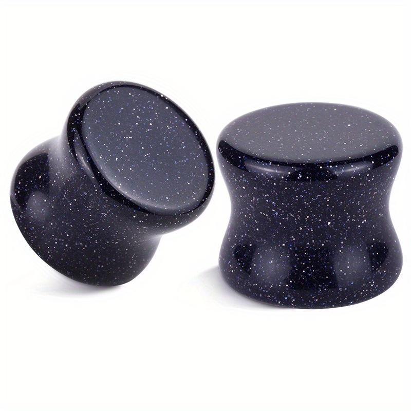 

2 шт. простой синий песчаник золотой песчаник светящийся в темноте камень тигровый глаз камень ювелирные изделия для пирсинга ушей ювелирные изделия для ушной раковины 3mm