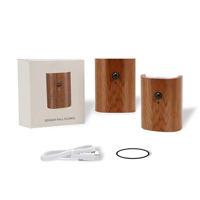 Gift Induction Wall Lamp Sensor Wall Light ED Light for Bathroom Hallway Bedroom Wood LED Multipurpose Magnetic Wall Lamp