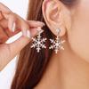 Crystal Zircon Pearl Drop Earrings Snowflake Long Tassel Earring Ear Jewelry  For Women Girl