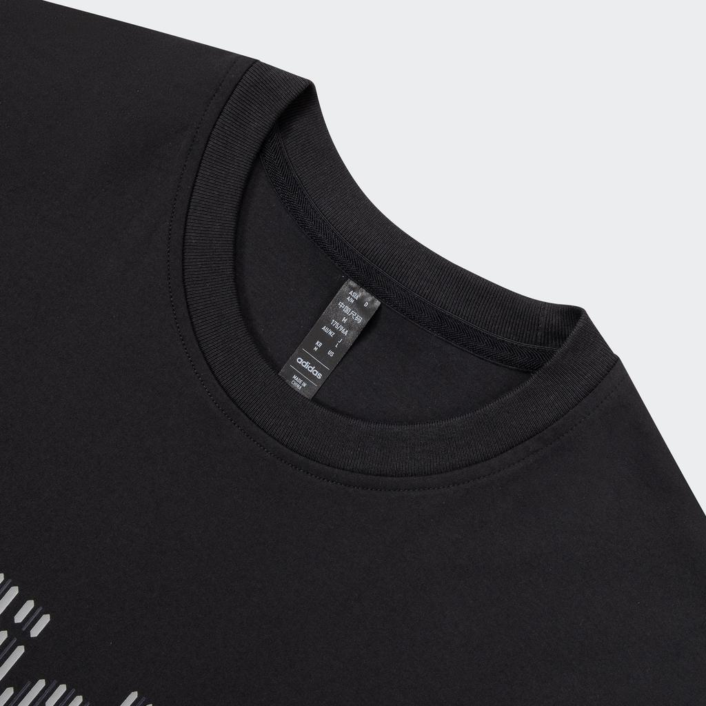 adidas T Shirts Men's Black Crew Neck Moderate Straight Fit JD5213
