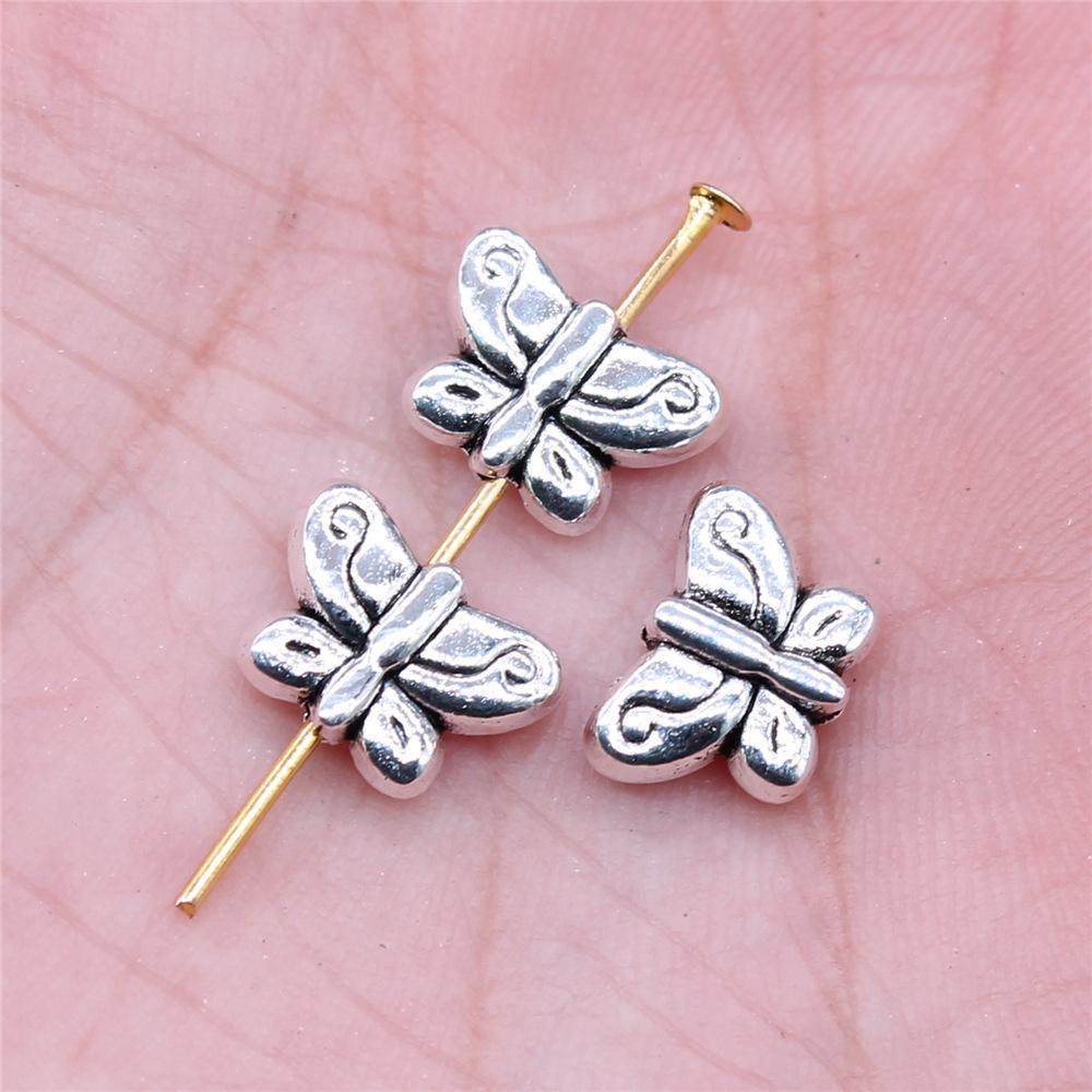 20 Stück Anhänger Schmetterling Antiksilber Farbe Anhänger DIY Basteln Herstellungszubehör Handgemachter Tibetischer Schmuck