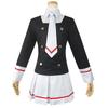 Anime Card Captors Sakura KINOMOTO Cosplay Costume Aldult Woman Cute Loli Sailor JK Uniform Top Skirts Shirt Tie