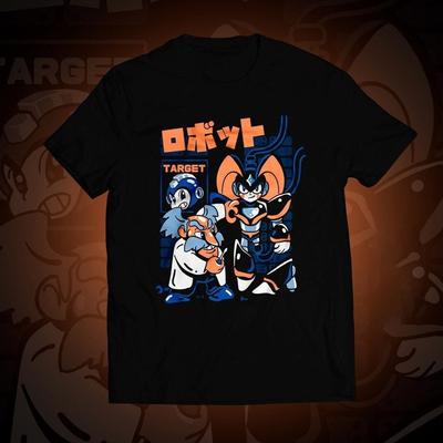Mega Man and Rush Shirts, Retro Gaming Shirt, Gaming T-Shirt