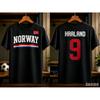 Erling Haaland Norway Football T-shirt Men Women Summer  Clothing Fashion High Quality Short Sleeved Top Streetwear