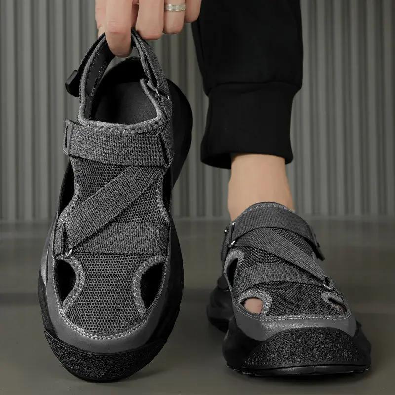 Fashion Rubber Man Sandals Velcro Beach Luxury H Wholesale Summer Sale Outdoor on Offer Big Size High Quality Non-slip Eva Shoes for Men