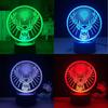 Deer Cross Pattern 3d Led Night Light With Remote Control For Home Office And Celebration Use