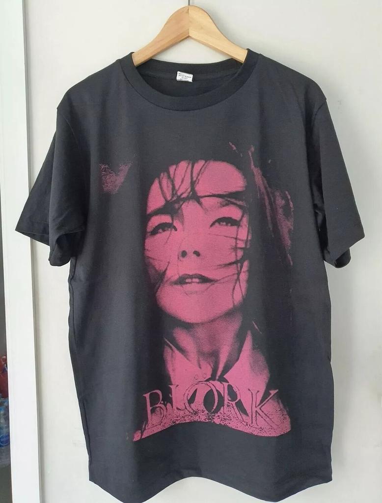 Bjork 90s Graphic Short Sleeve Black Unisex T shirt Classic Style S-5XL
