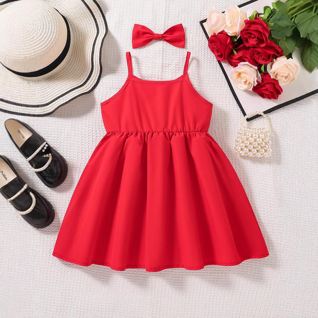 

Милое красное платье для девочек, летнее платье, детское модное платье, платье принцессы Супер Феи 130cm красный