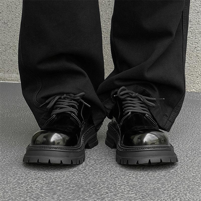 Leather shoes men's high-end British style formal wear business thick-soled inner height-increasing Derby shoes 66596-J