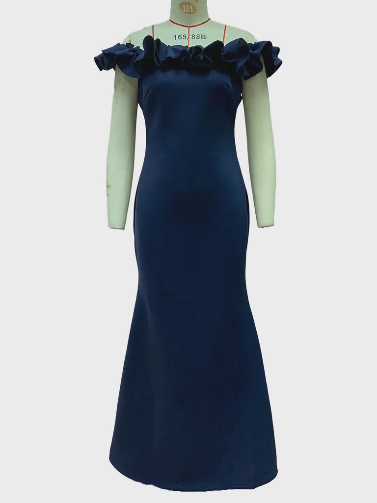 2025 Elegantní dámské dlouhé šaty velkých velikostí s jedním ramenem pro družičky a formální události