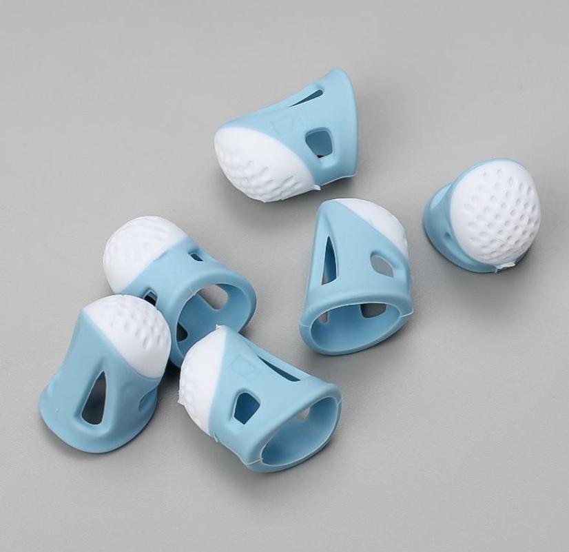 Hand Cross-stitch Anti-stick Finger Cover Silicone Sewing Thimble Anti-slip Finger Protection