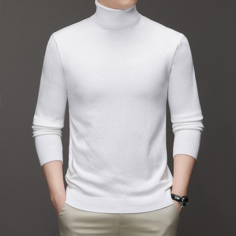 Men's Anti-pilling Non-fade Core Yarn Turtleneck Sweater Men's Fall and Winter Base Long Sleeve Warm Knit