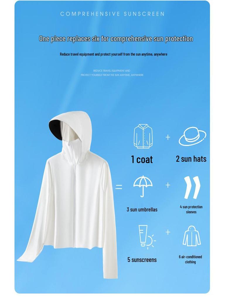Ice Silk Anti-UV Sun Protection Shawl for Women - Black Brim