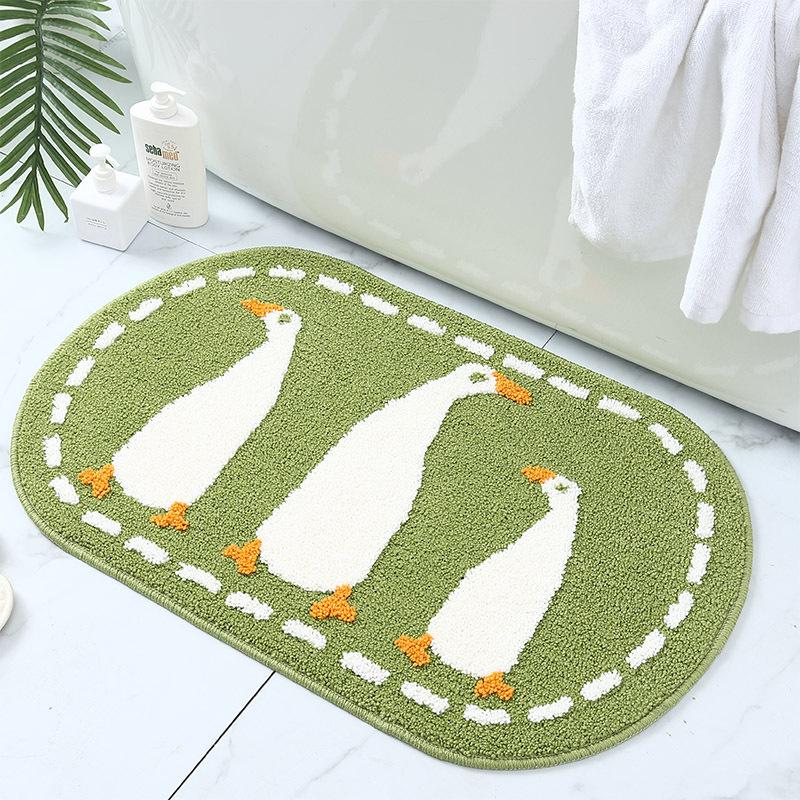 Cartoon Cute Cat Bathroom Bathroom Moisture-wicking Non-slip Mat Floor Mat Simple Home Bedroom Entry Mat Durable 40x60cm