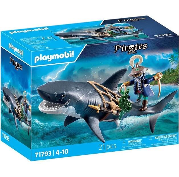 Конструктор пластиковый Playmobil 71793 Гигантская акула с пиратом