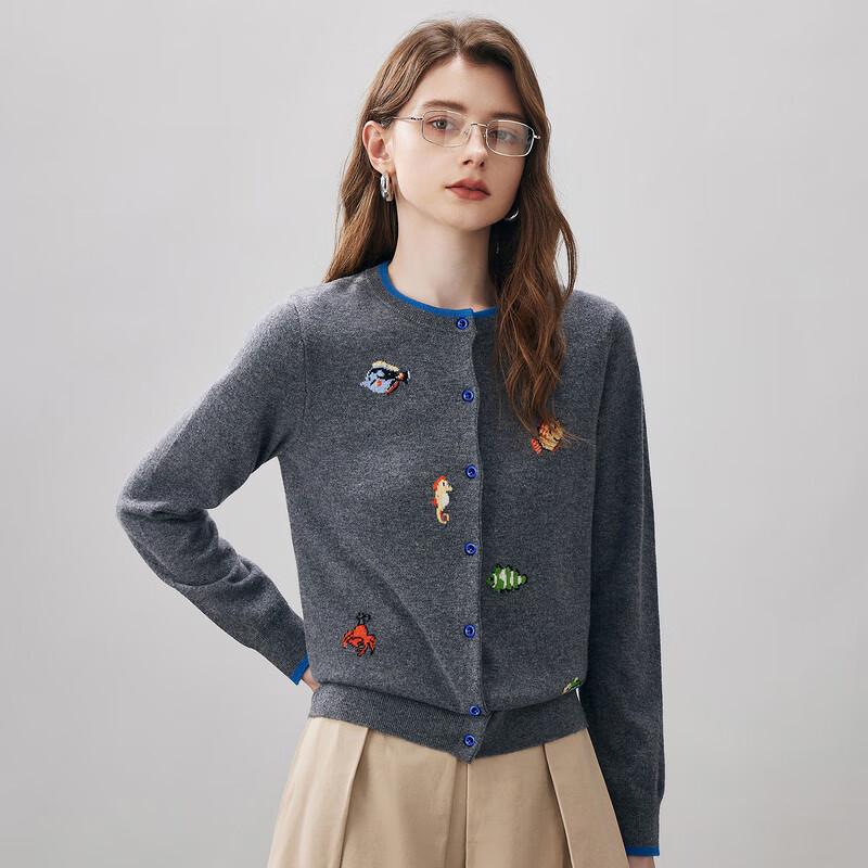 Komomboka Women's 2025 A/W Youthful 100% Wool Cardigan