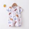2026 Newborn Short Sleeve Jumpsuit Romper - Thin Style Bodysuit Pajamas