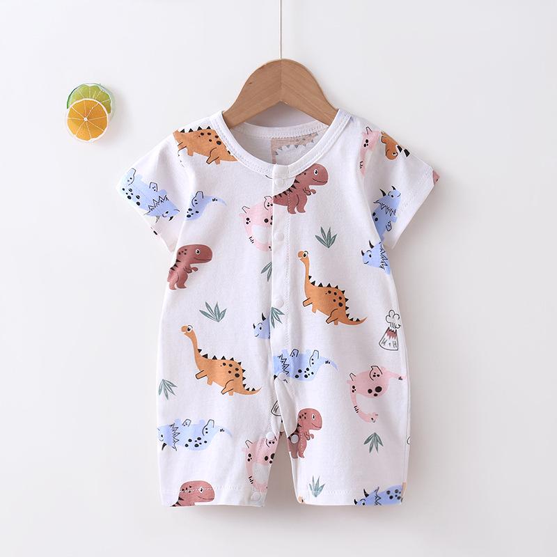 2026 Newborn Short Sleeve Jumpsuit Romper - Thin Style Bodysuit Pajamas