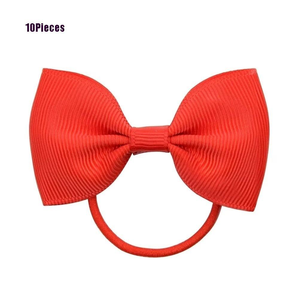 New 2 Inch Bow Hair Ribbon High Elasticity Rubber Band Elastic Hair Rubber Bands Styling Decoration Hair Gum for Baby Girls