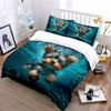 "Pet Swimming Photo Decor Set" Bedding Set with 1 Duvet Cover 2 Pillowcases Single Double King Queen, Gift