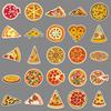 50 Pizza Personalized Cartoon Food Guka Handbook Decoration Guitar Laptop Suitcase Doodle Stickers
