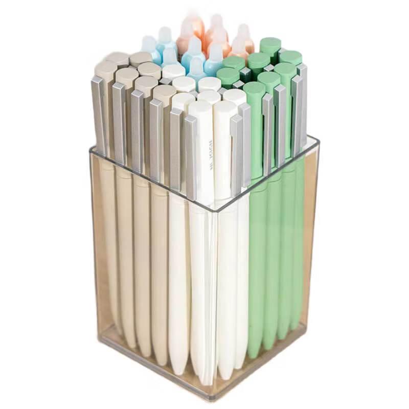 Deli PK906 Transparent Square Pen Holder