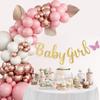 106Pcs Pink White Rose Gold Latex Balloon Set Suitable for Birthday Parties, Weddings, Valentine's Day Party Decoration