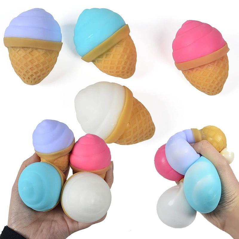 Soft Ice-cream Squeeze Toy Sensory Toy TPR Simulation Food Fidget Toy Fidget Toy 3D Pinch Decompression Toy Kid