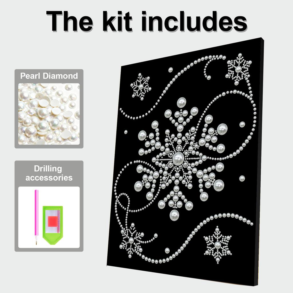 Pearl DIY Diamond Art Kits 11.8x15.7inch Gem Art Diamond Painting Kits with Frame for Adults/Beginners Gift Idea Home Wall Decor