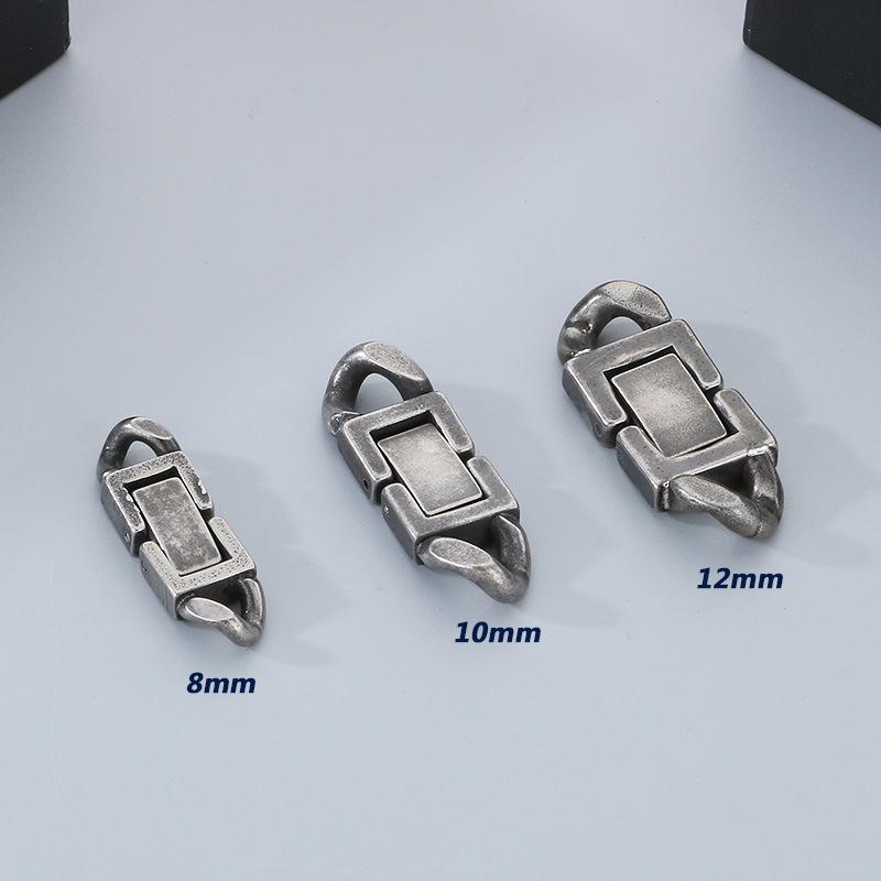 

Модные браслетные часы с пряжкой и застежка для кубинской цепочки из нержавеющей стали, аксессуары для ювелирных изделий 12mm